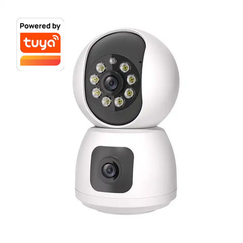 Tuya Smart APP & Smart Life APP 3.0MP+3.0MP Dual Lens Indoor PTZ Pan Tilt Fixed Lens Smart WIFI IP Camera