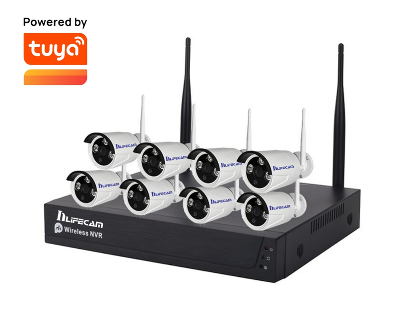 8CH 2.0MP/3.0MP/5.0MP Tuya Smart APP Wireless NVR Kit System WIFI NVR KIT Surveillance CCTV IP KIT