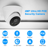 4.0MP Tuya Smart app inLifeCam Plastic Turret Dome POE IP Camera Full Color Night 