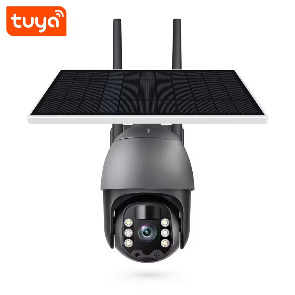 3.0MP Tuya Smart APP Outdoor WIFI Solar Panels IP Camera Surveillance Security System 8W 12000MAH