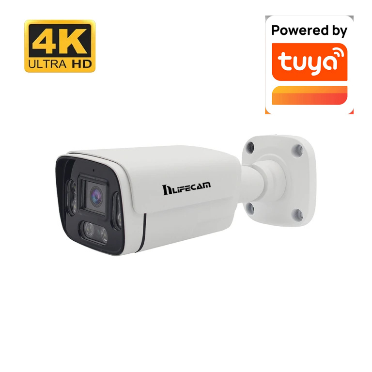 Tuya Smart APP 5MP/8MP/4K Ultra HD Intelligent human detection H.265 IP surveillance Bullet Camera Outdoor POE 