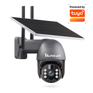 Tuya Smart APP 4G Version 8W Solar Panels Outdoor PTZ IP Camera Surveillance Security System 12000mah