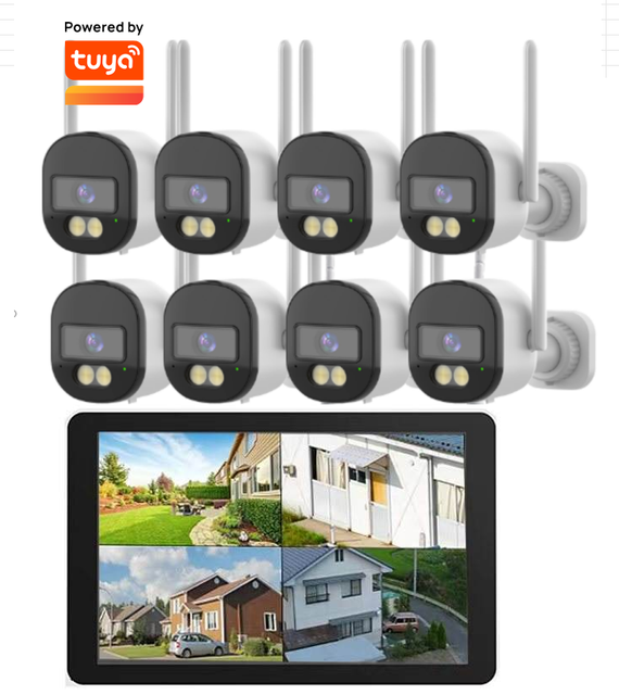 inLifeCam Tuya Smart APP 8CH 3.0MP Outdoor Bullet Wireless Touch NVR Kit CCTV Security Surveillance System WIFI IP Kit WIFI6